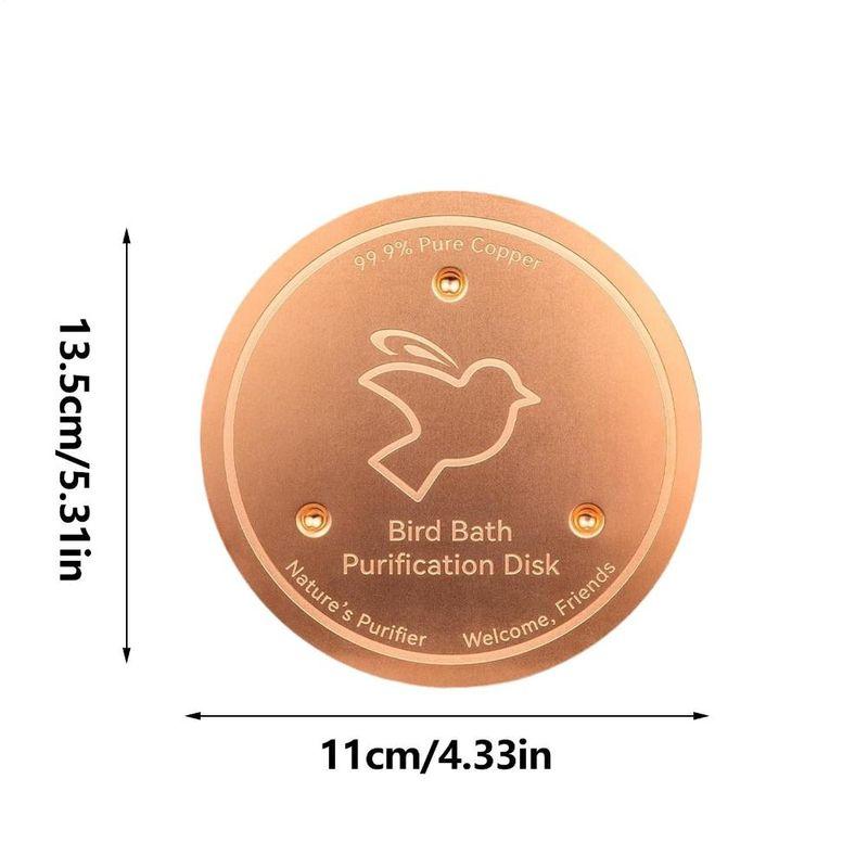 Triple-Point Support Mellbree Bird Bath Copper Disk 0.6mm Reinforced 99.99% Pure Copper Bird Bath Purifier Plate