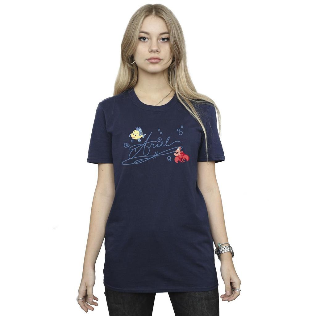 Disney Womens/Ladies The Little Mermaid Ariel Cotton Boyfriend T-Shirt