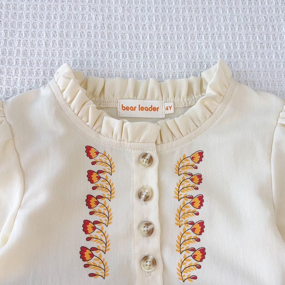 Spring and Autumn Children's Clothing Kids Clothes Printed Long Sleeved Dress Girls Casual Dresses