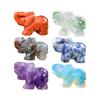 Healings Crystal Elephant Decors Natural Stone Hand Carved Elephant Sculpture Statue Figurines Gemstones Ornament Gift