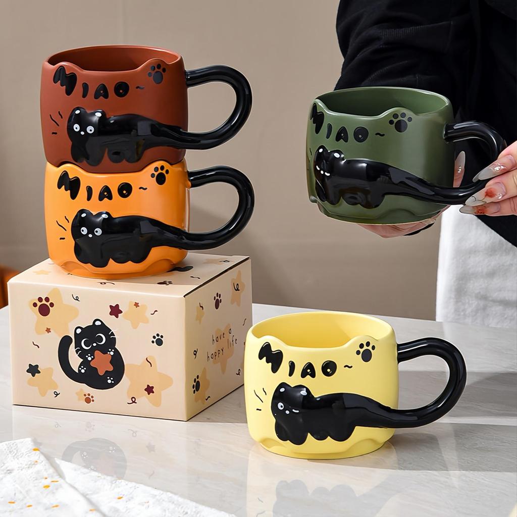 Кружка Cat Stacking Mug Креативная кружка Домашняя кружка Набор керамических кофейных кружек
