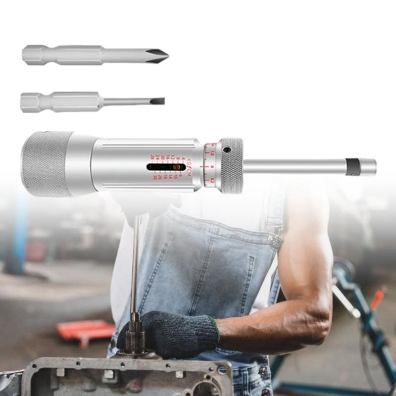 Динамометрическая отвертка с калибровочными метками, системой быстрой смены бит, удобной конструкцией рукоятки для профессиональных техников