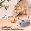 Electric Fake Rat Cat Toy Interactive Electronic Realistic Plush Mouse Toy Automatic Moving Kitten Self Play Exercise Toy for Indoor Cats