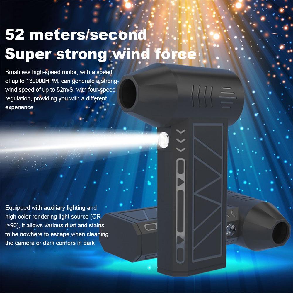 Мини турбореактивный вентилятор 130000 об/мин скорость ветра 52 м/с бесщеточный мотор ручной канальный вентилятор высокопроизводительный циклонный турбоэлектрический воздуходув