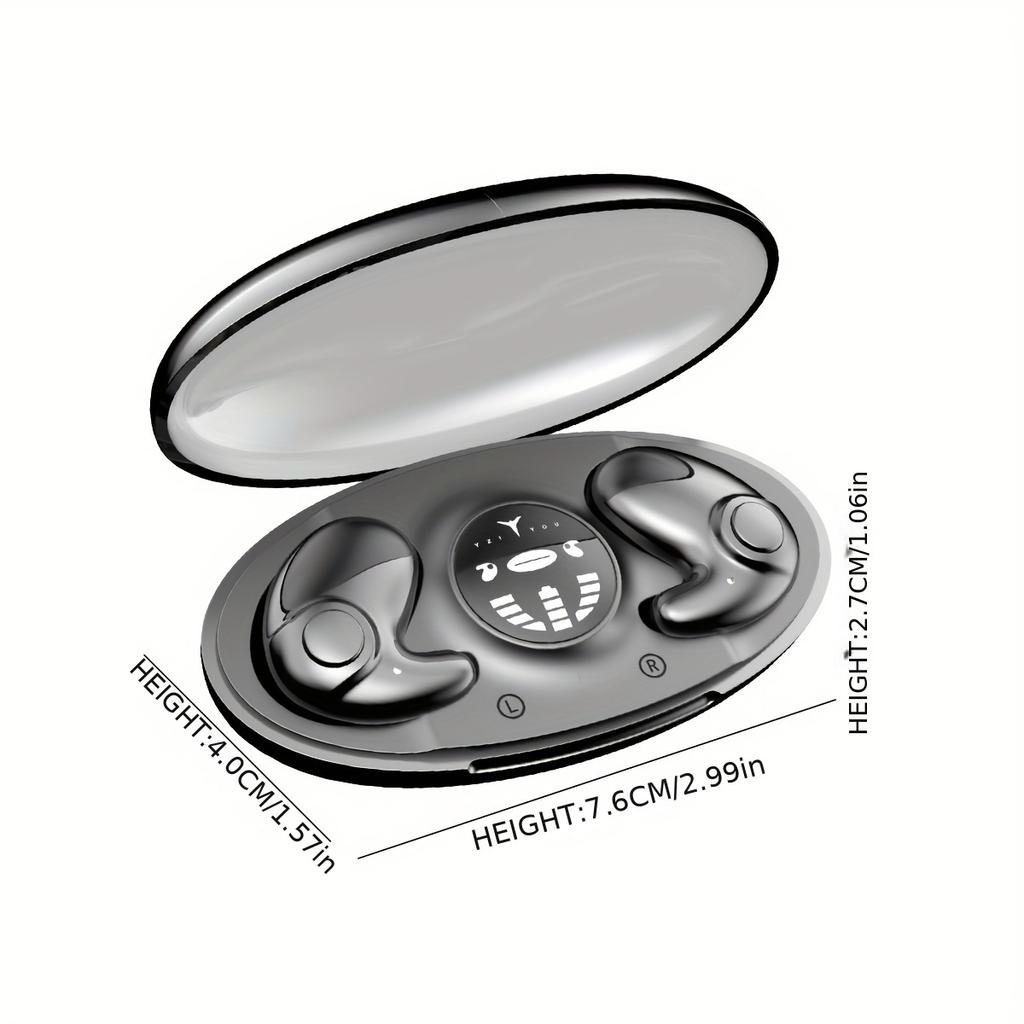 Беспроводные наушники для сна — ультратонкий дизайн, двойной микрофон с шумоподавлением, низкая задержка, внутриканальные спортивные наушники с сабвуфером, подходящие для игр