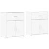 VidaXL Buffets 2 pcs blanc 60x31x70 cm bois d'ingénierie, armoire de rangement, meuble d'entrée, meuble d'appoint, meuble de 3276546