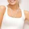 Necklace - Perlinea - AAA+ Freshwater Cultured Pearl - Semi-Round 8-9 Mm - Natural White - 60 Cm