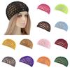 Adjustable Strap Mesh Hair Net Turban Hat Crochet Hair Snood Fashion Black Wig Caps  Women