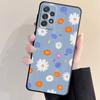 Черный мягкий чехол-бампер для Samsung Galaxy A33 A52 A13 A71 A31 A51 A32 A22 A72 A21s A23 A53 A14 A52s с милым цветочным чехлом