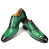 Fashion Genuine Leather Dress Men Shoes Exquisite Lace-up Designer Wedding Party Office Oxfords Pointed Toe Big Size Customized Handmade