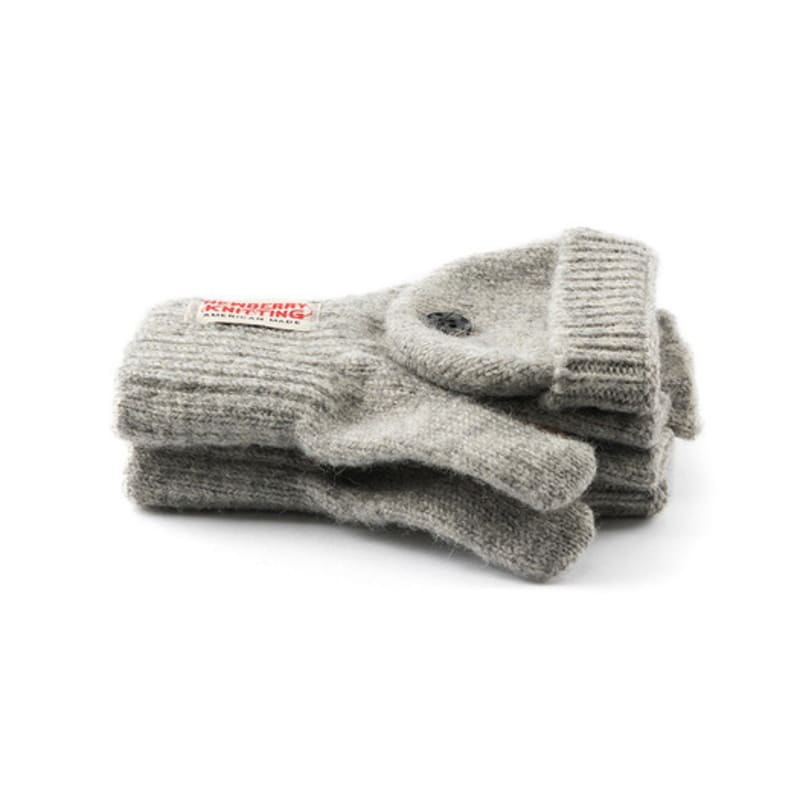NEWBERRY KNITTING Перчатки-гломметы из оленьей кожи - Серые