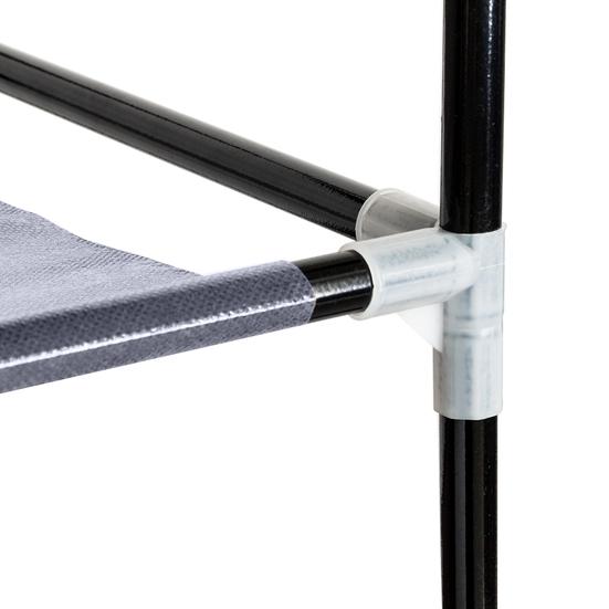 7-уровневая портативная полка для обуви, тканевый чехол, органайзер для хранения обуви, шкаф серого цвета