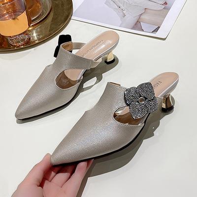 Обувь для женщин Высококачественные скользящие женские тапочки с острым носком на шпильках Классические элегантные модные туфли-лодочки на каблуке-рюмочке