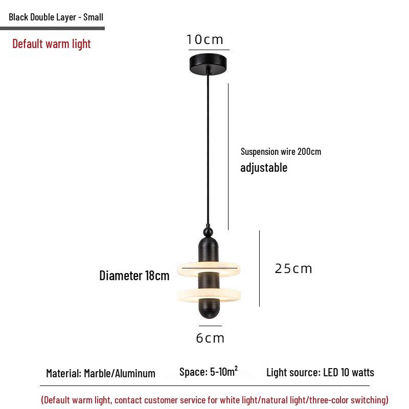 Nordic Marble Double Layer Pendant Lamp