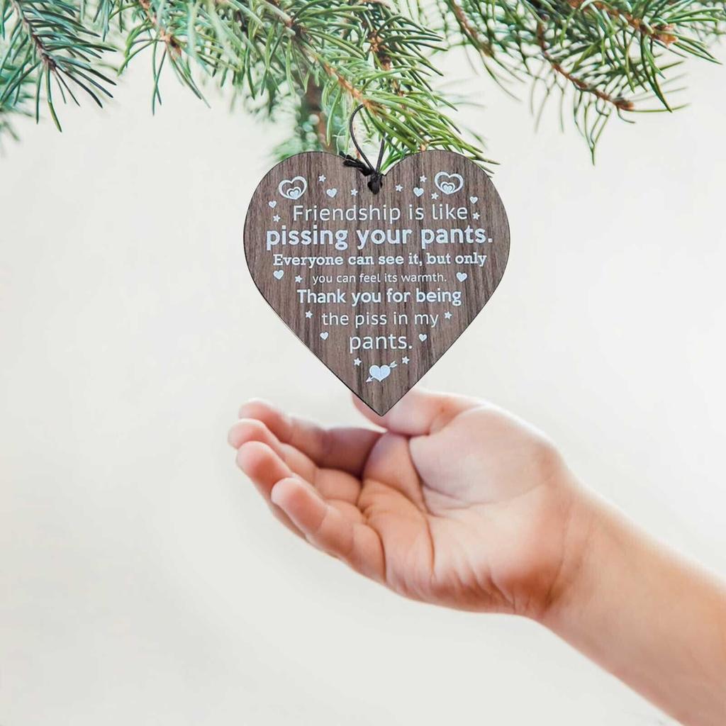 Дружба писает штаны смешная деревянная табличка лучший друг подарок