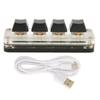 Programmable Keypad USB 4 Keys Mini Portable Mechanical Keyboard HID DIY Programmable Keyboard RGB OSU Gaming Keypad