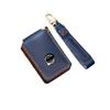 [Firstchoice] Compatible with "Volvo V40V60XC60XC70V90XC90S40S60S80" Cowhide Key Case Key Cover Key Chain Key Back External Product (blue, C Type