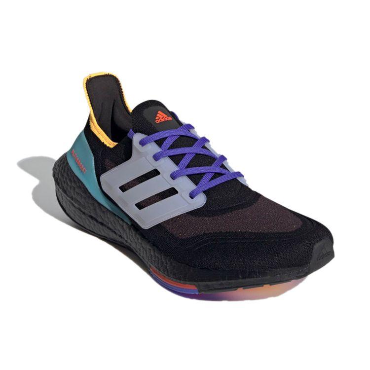 adidas Мужские кроссовки UltraBoost 21 Black Pulse Aqua Core-Black Cloud-White S23870