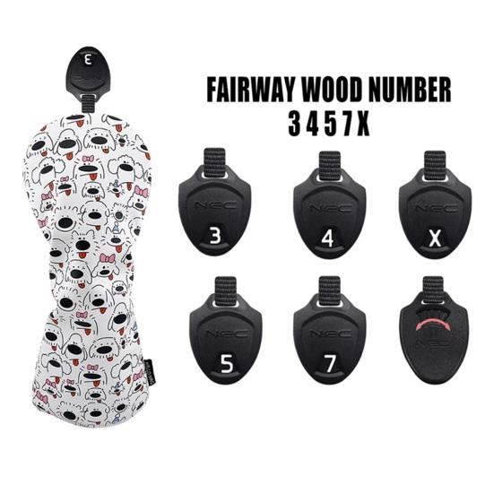 Чехол для клюшек для гольфа, защитный чехол для клюшек Fairway Woods Hybrids, чехол для клюшек для гольфа с изображением мультяшного щенка