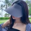 Бесшовная кепка с большим козырьком, дышащая, солнцезащитная, с открытым верхом, модная женская шляпа от солнца, для отпуска