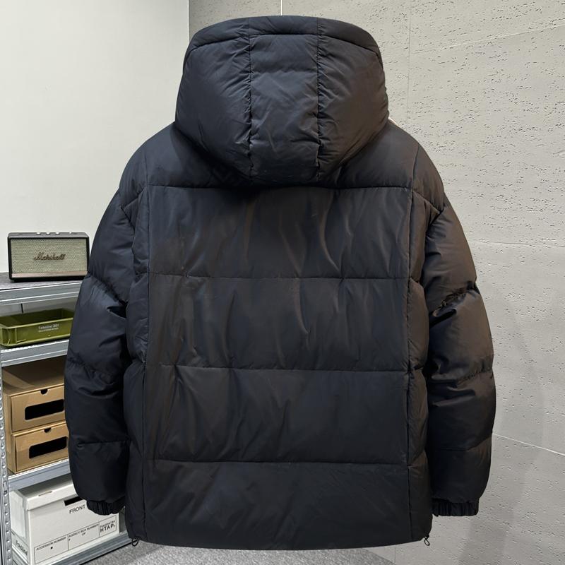 Мода Зима Мужские Пуховики с Капюшоном Водонепроницаемые Повседневные Свободные Толстые Теплые Большого Размера Верхняя Одежда Мужское Пуховое Пальто