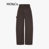 MO&Co. Women's Straight Fit Cotton Trousers