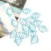 20Pcs School Paperclip NonSlip Bookmark Iron Stationery Clip Craft Decorations Blue
