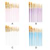 10 шт. Деревянная ручка Кисти для рисования Акварель Акрил Детские портативные кисти для рисования Начинающие Аксессуары Художники