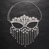Luxury Face Chain Retro Veil Mask Bohemian Style Rhinestone Mask  for Women