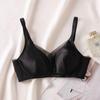 2025 Новый шелковый бюстгальтер 19 момме с глубоким V-образным вырезом, без косточек, пуш-ап, с сетчатыми вставками