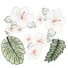 5Pcs Flower Leaf Lace Embroidered Iron On Patch Clothes Applique Sticker Decor