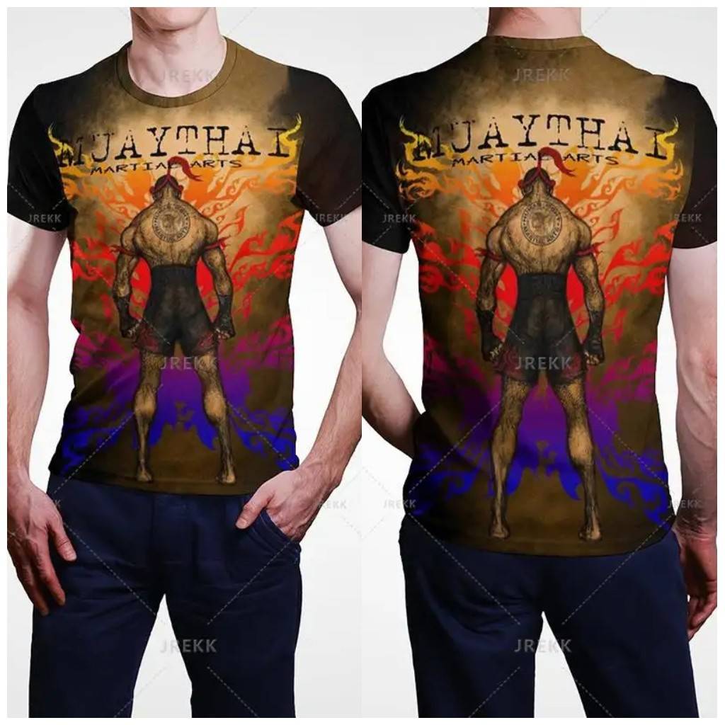 Футболка для тайского бокса Tiger Muay Thai с 3D-принтом, унисекс, женская, мужская, для тайского бокса, спорта, зала, детская, уличная одежда, повседневная, хип-хоп, с короткими рукавами, быстросохнущая, с круглым вырезом