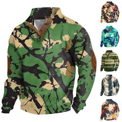 Мужская толстовка с воротником-стойкой на открытом воздухе, повседневные свитера, топы