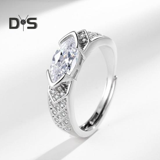 Женское кольцо регулируемый размер открытие обручальное кольцо кубический цирконий инкрустация помолвка ювелирные изделия палец кольцо