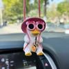 Аниме розовые качели утка украшение автомобиля кулон милый авто зеркало заднего вида подвесное украшение для женщин автомобильные аксессуары для салона