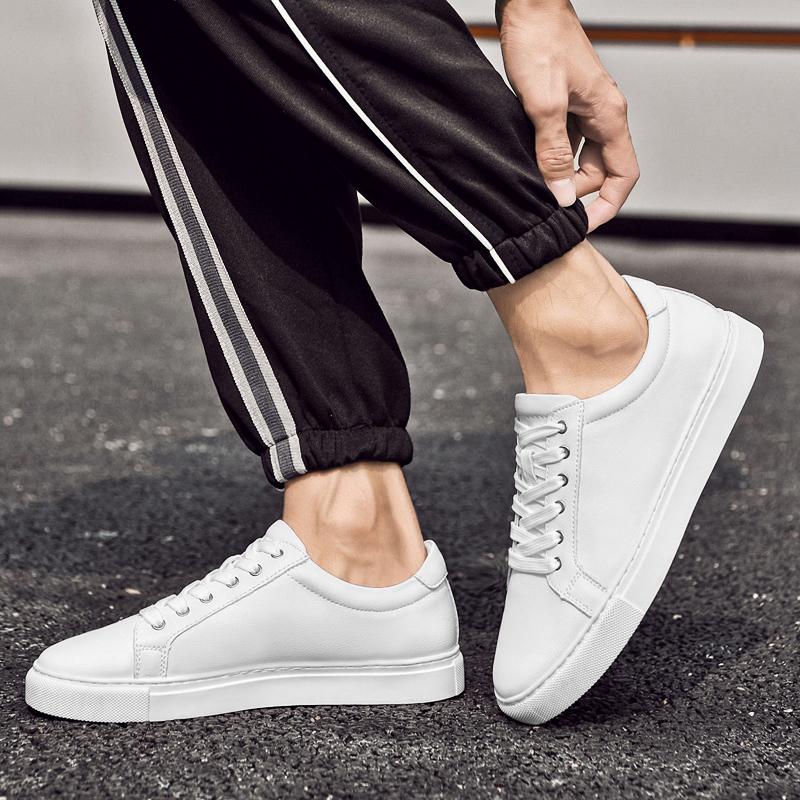 Модные универсальные кроссовки для ходьбы, удобная спортивная обувь для отдыха на открытом воздухе, мужские вулканизированные туфли из натуральной кожи, мужские повседневные кроссовки