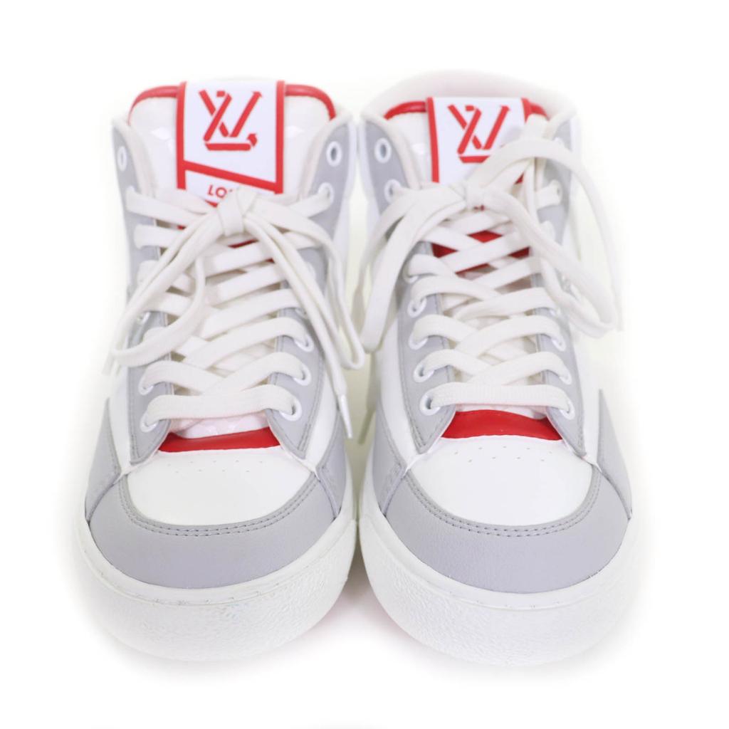 Pristine LOUIS VUITTON High cut sneakers Charlie line White red leather Women 36 Used
