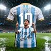 Летняя мужская футболка-майка для футбола Messi #10 AI Design, дышащая, быстросохнущая, для улицы, для повседневного спорта
