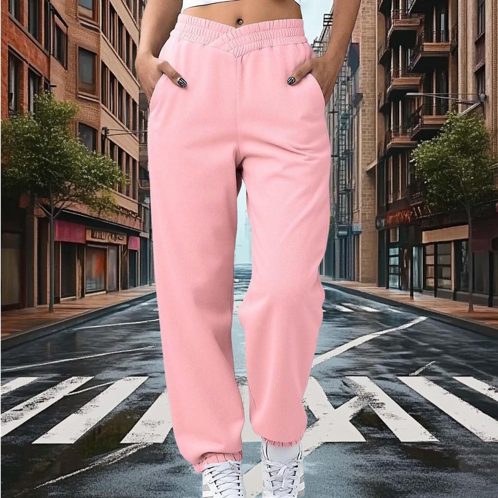Sweatpants Women Pants With Pockets Fleece Lined Joggers Loose Jogger Pants