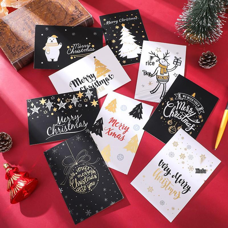 2025 Рождественская праздничная открытка с поздравлением и благодарностью с конвертом - Счастливого Рождества, благословение