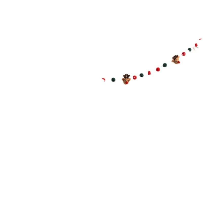 Настенное искусство с рождественской сценой и украшениями из шерстяного войлока для сезонного домашнего декора