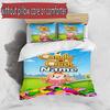 3pcs Duvet Cover Set (1*Duvet Cover + 2*Pillowcase, Without Core), Custom Name Candy Crush Saga Pattern Bedding Set, Home Bedroom Decor Gift