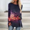 Women's Casual Fashion Halloween Print Long Sleeve Medium Length Top Blouse