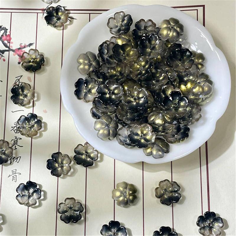 14 мм стеклянные бусины в виде цветов, браслет ручной работы, ожерелье, серьги, ювелирный материал, инструменты для самостоятельного изготовления, аксессуары для изготовления ювелирных изделий