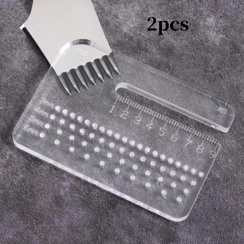 Утолщенный режущий инструмент толщиной 4 мм, акриловая линейка для резки с закругленными углами, вспомогательный ручной инструмент для резки кожи с прозрачным покрытием