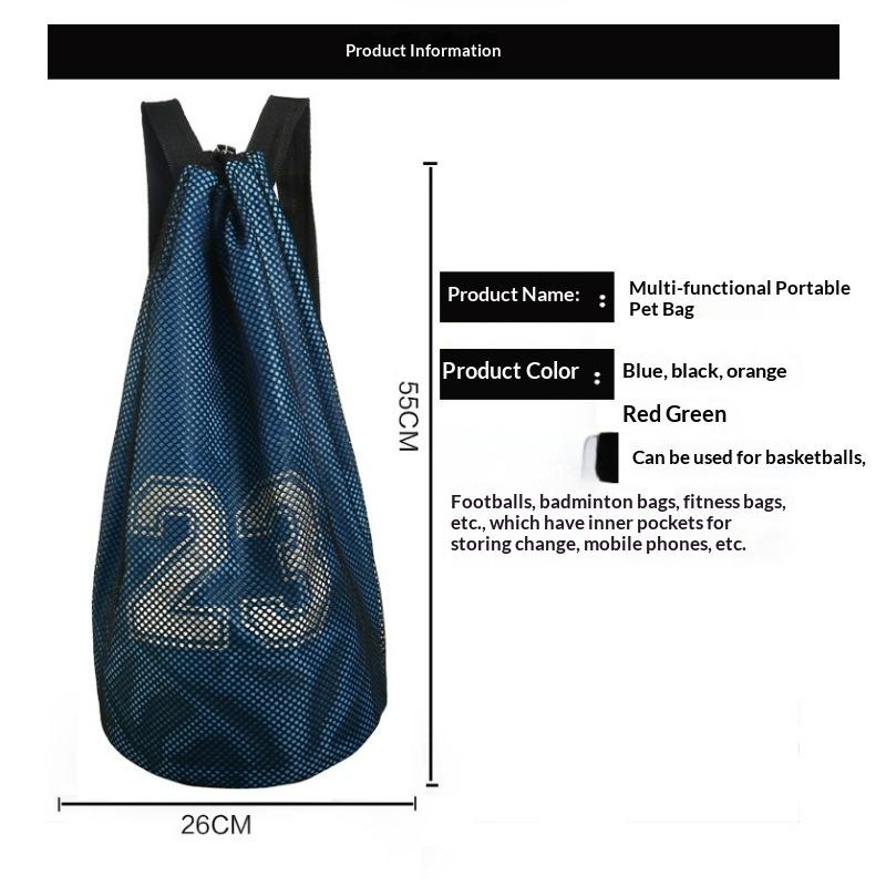 Large Capacity Oxford Cloth Mesh Basketball Bag Football Bag Table Tennis Bag Badminton Volleyball Bag Foldable Storage Bag