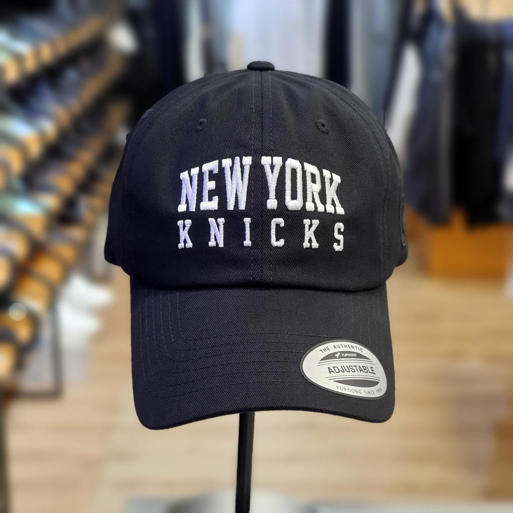 NBA Unisex New York Knicks Team Lettering Point Overfit Soft Ball Cap N245AP242P (19)