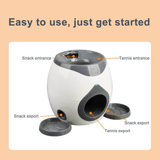 Yousheng Automatic Dog Ball Launcher Interactive Tennis Ball Indoor Outdoor Thrower Dog Fetch Ball Play Game for Small And Medium Dogs