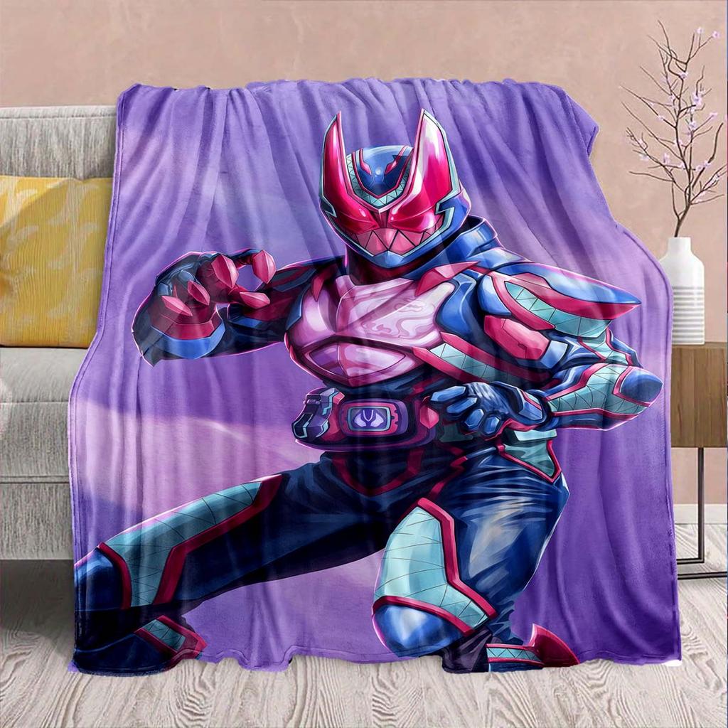Фланелевое одеяло Kamen Rider – Мягкое, теплое, идеально подходит для диванов, постельного белья, кемпинга, путешествий, офиса и домашнего декора – QJY