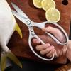 Stainless Steel Kitchen Scissors Silver Barbecue Scissors Chicken Bone Scissors Fish